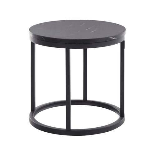 Greco-table Basse En Mdf Noir Marbre