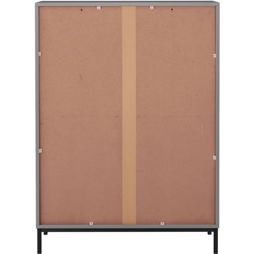 Celine - Commode Avec 4 Tiroirs En Mélaminé Gris