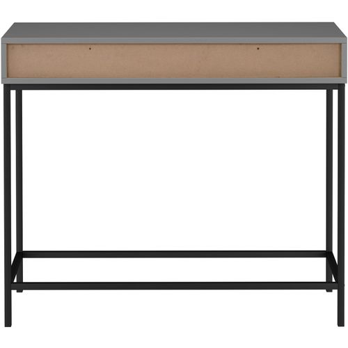 Celine - Table Console Avec 2 Tiroirs En Mélaminé Gris