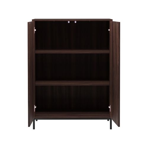 Celine - Buffet Avec 2 Portes En Effet Noyer