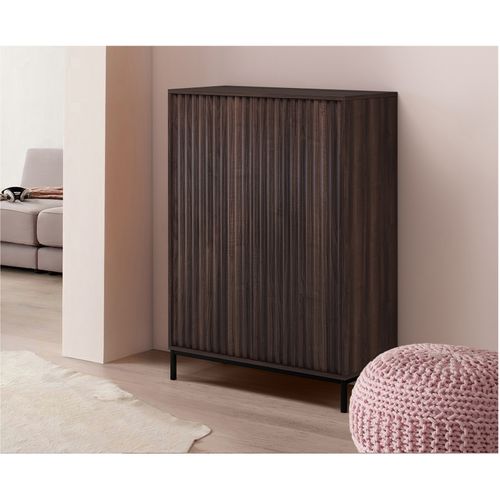 Celine - Buffet Avec 2 Portes En Effet Noyer