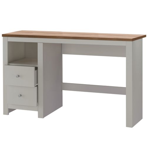 Emerald - Bureau Avec 2 Tiroirs En Effet Chêne Crème