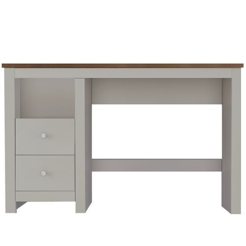 Emerald - Bureau Avec 2 Tiroirs En Effet Chêne Crème