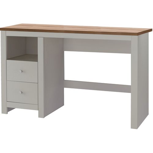 Emerald - Bureau Avec 2 Tiroirs En Effet Chêne Crème