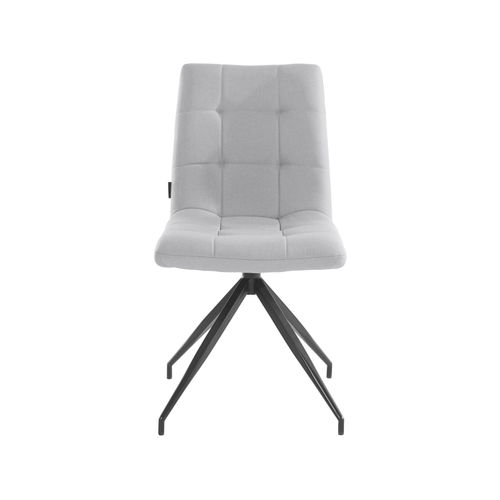 Gina-lot De 2 Chaises De Salle à Manger Rembourrées En Tissu Avec Pieds