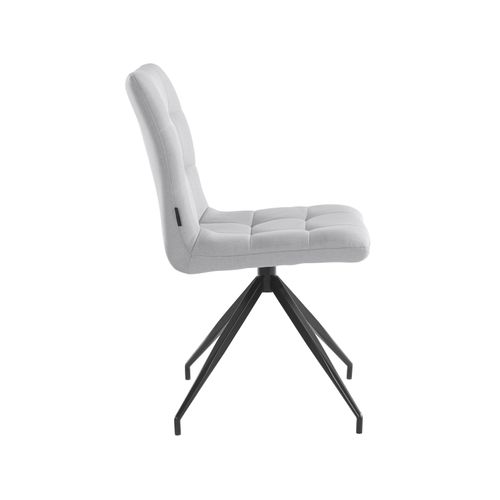 Gina-lot De 2 Chaises De Salle à Manger Rembourrées En Tissu Avec Pieds