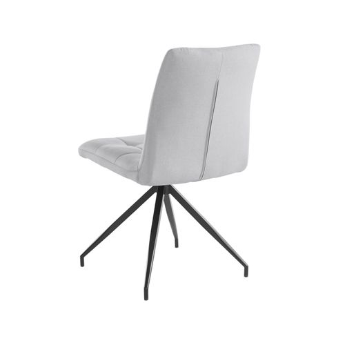 Gina-lot De 2 Chaises De Salle à Manger Rembourrées En Tissu Avec Pieds