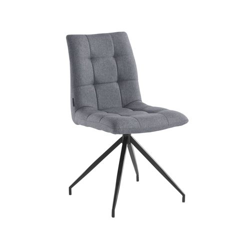 Gina-lot De 2 Chaises De Salle à Manger Rembourrées En Tissu Avec Pieds