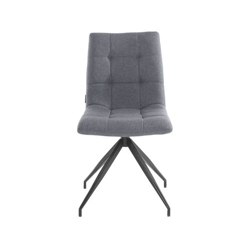 Gina-lot De 2 Chaises De Salle à Manger Rembourrées En Tissu Avec Pieds