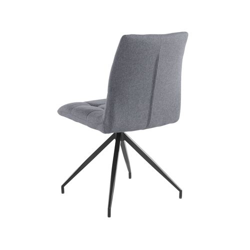 Gina-lot De 2 Chaises De Salle à Manger Rembourrées En Tissu Avec Pieds