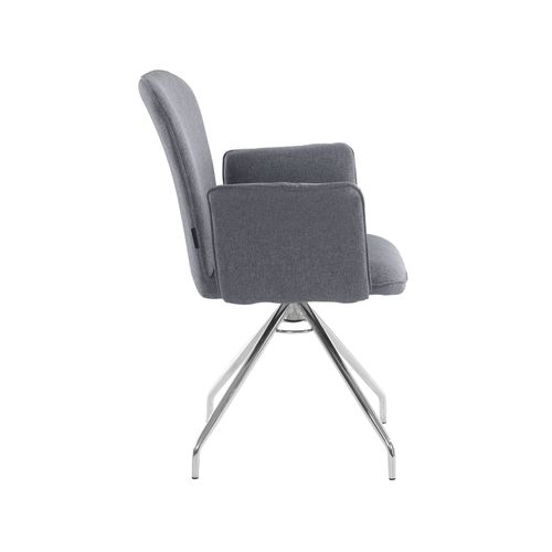 Carla-fauteuil En Tissu Anthracite, 2 Pièces