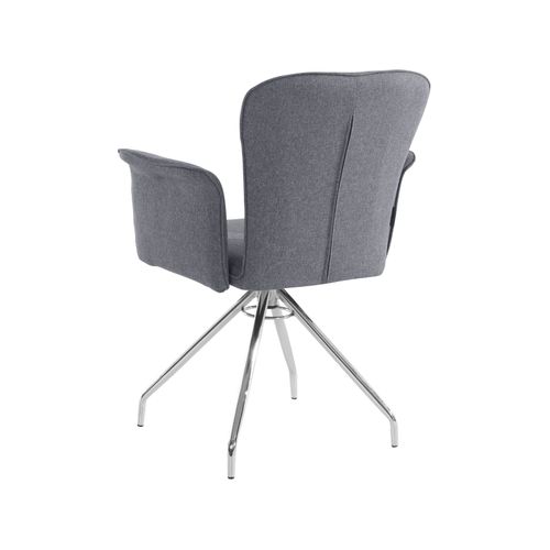 Carla-fauteuil En Tissu Anthracite, 2 Pièces