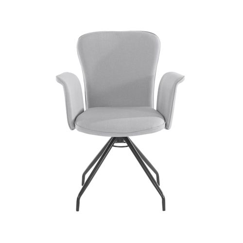 Carla-fauteuil En Tissu Gris, 2 Pièces