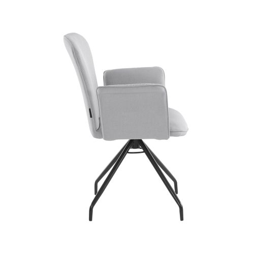 Carla-fauteuil En Tissu Gris, 2 Pièces