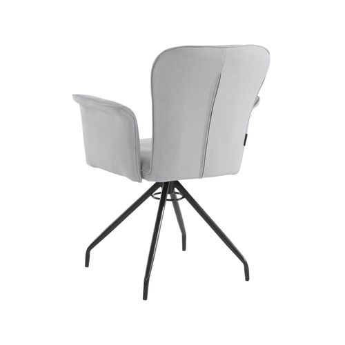 Carla-fauteuil En Tissu Gris, 2 Pièces