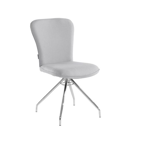 Carla-fauteuil De Salle à Manger En Tissu Gris, 2 Pièces
