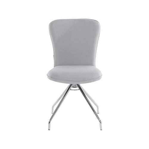 Carla-fauteuil De Salle à Manger En Tissu Gris, 2 Pièces