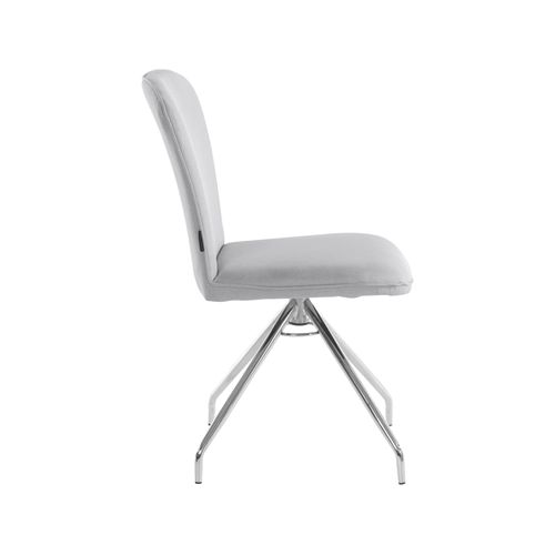 Carla-fauteuil De Salle à Manger En Tissu Gris, 2 Pièces