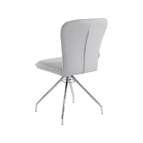 Carla-fauteuil De Salle à Manger En Tissu Gris, 2 Pièces