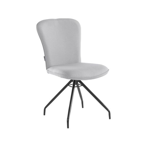 Carla-fauteuil De Salle à Manger En Tissu Gris, 2 Pièces