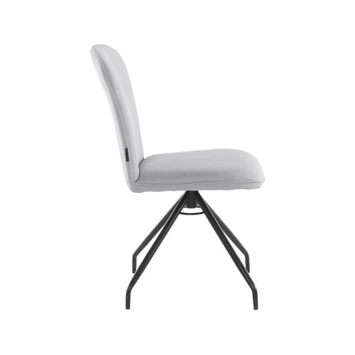 Carla-fauteuil De Salle à Manger En Tissu Gris, 2 Pièces