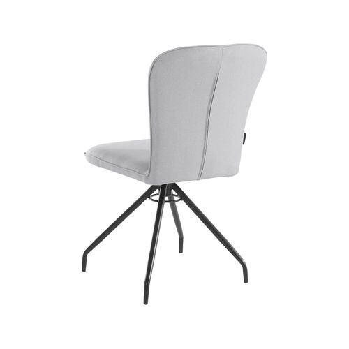 Carla-fauteuil De Salle à Manger En Tissu Gris, 2 Pièces
