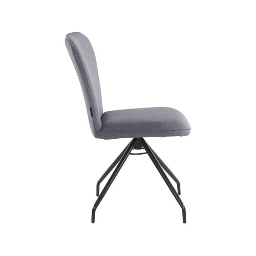 Carla-fauteuil De Salle à Manger En Tissu Antracite, 2 Pièces