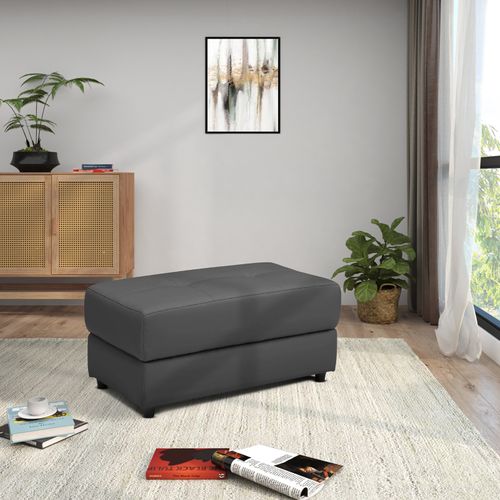 Rayland-pouf Noir Pu
