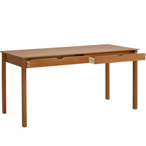 Gava-bureau Avec 2 Tiroirs En Pin Nature