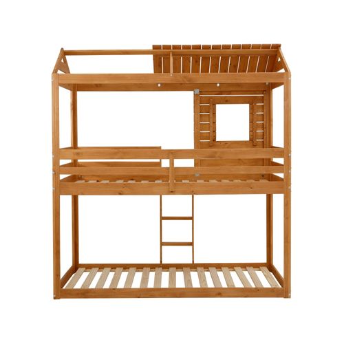 Deer-lit Superposé En Bois 90x200