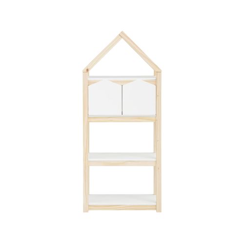 Square Line-bibliothèque Avec 2 Paniers Blanc Nature