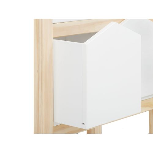 Square Line-bibliothèque Avec 2 Paniers Blanc Nature