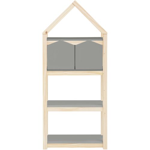 Square Line-bibliothèque Avec 2 Paniers Gris Nature