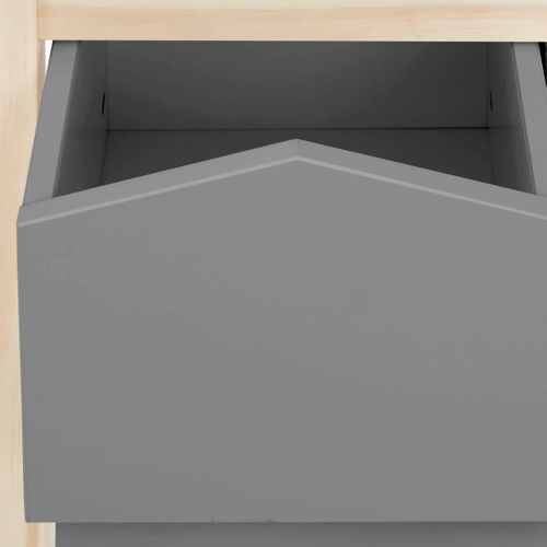 Square Line-bibliothèque Avec 2 Paniers Gris Nature