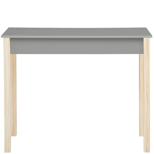 Square Line-bureau Avec 2 Tiroirs En Mélaminé Gris