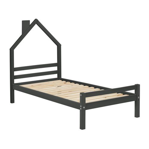 Alpi - Lit Cabane En Bois Gris 90x200