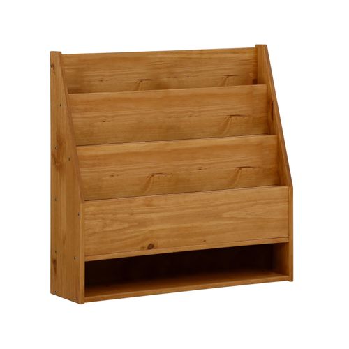 Alpi-bibliothèque Suspendue En Pin Naturel