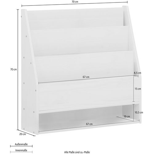 Alpi-bibliothèque Suspendue En Pin Naturel