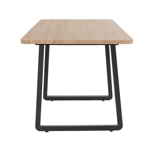 Leeds-table à Manger 160 Cm Chêne Sauvage/noir