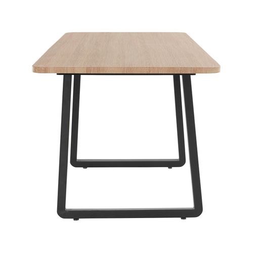 Leeds-table à Manger 200 Cm Chêne Sauvage/noir