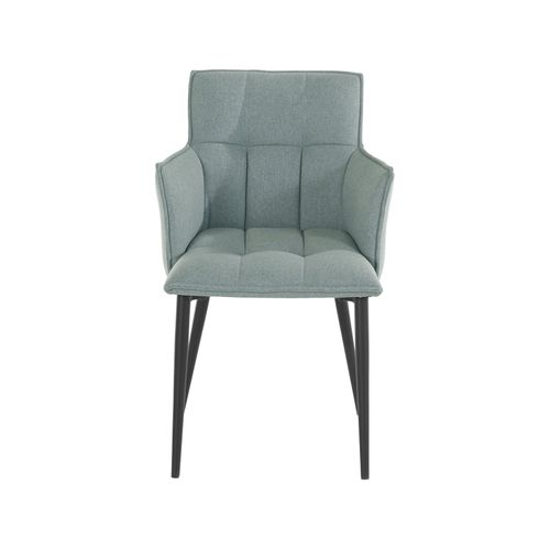 Marcia-lot De 2 Chaises De Salle à Manger Rembourrées En Tissu Vert Menthe