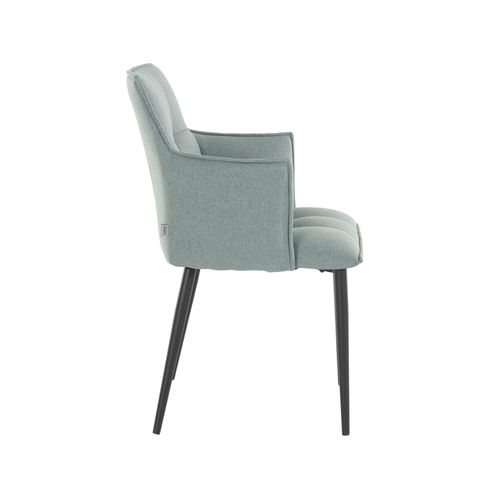 Marcia-lot De 2 Chaises De Salle à Manger Rembourrées En Tissu Vert Menthe