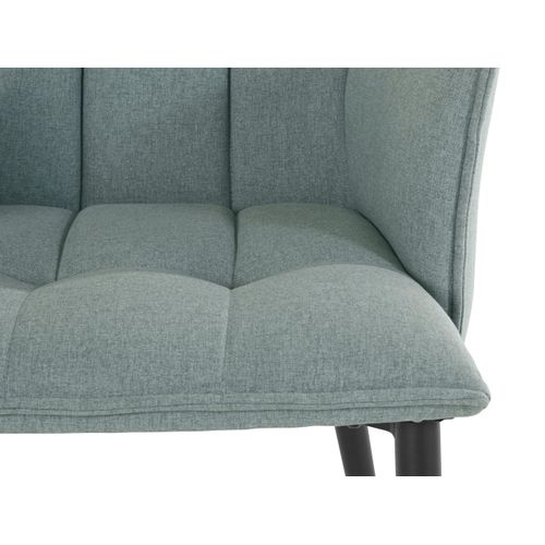 Marcia-lot De 2 Chaises De Salle à Manger Rembourrées En Tissu Vert Menthe