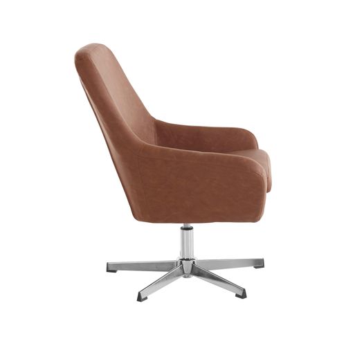 Naomi-chaise D'appoint En Pu Cognac