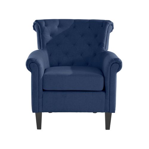 Cooper-fauteuils Rembourrée En Tissu Bleu