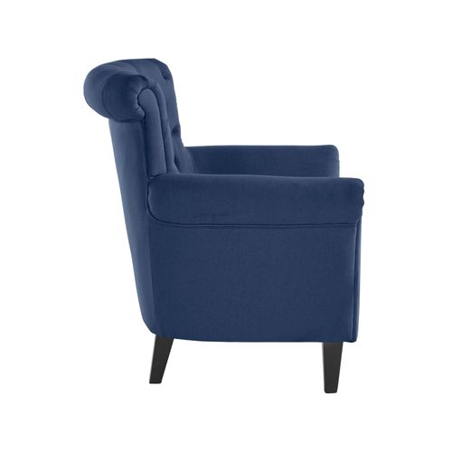 Cooper-fauteuils Rembourrée En Tissu Bleu