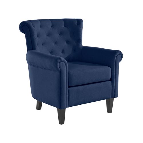 Cooper-fauteuils Rembourrée En Tissu Bleu