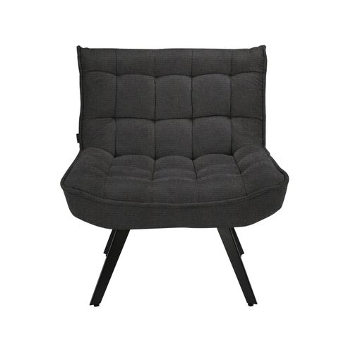 Evan-fauteuil Lounge En Tissu Anthracite