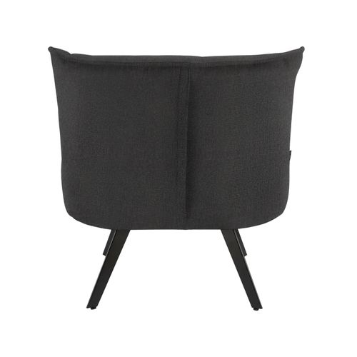 Evan-fauteuil Lounge En Tissu Anthracite
