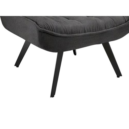 Evan-fauteuil Lounge En Tissu Anthracite